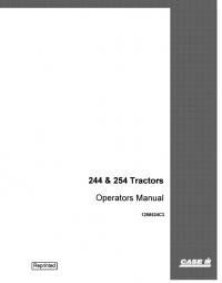 repair manual Case 244 & 254 Tractors Operator’s Manual PDF