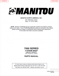 spare parts catalog Manitou 7000 SERIES 4 STAGE MAST Parts Manual PDF