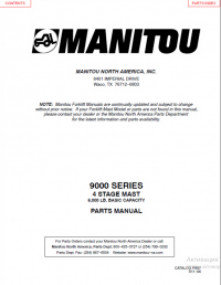 spare parts catalog Manitou 9000 SERIES 4 STAGE MAST Parts Manual PDF
