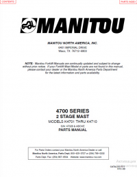 spare parts catalog Manitou 4700 SERIES 2 STAGEMAST Parts Manual PDF