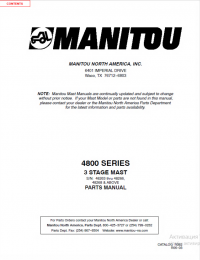 spare parts catalog Manitou 4800 SERIES 3 STAGE MAST Parts Manual PDF