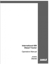 repair manual Case International 650 Diesel Tractor PDF Operator’s Manuals