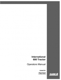 repair manual Case 600 International Tractor PDF Operator’s Manual