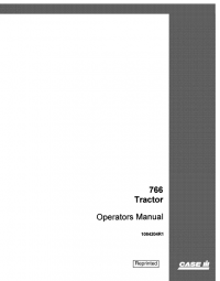 repair manual Case 766 Tractor PDF Operator’s Manual
