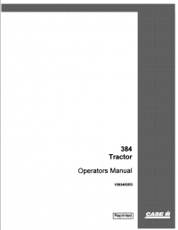 repair manual Case 384 Tractor PDF Operators Manual