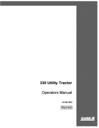repair manual Case 330 Utility Tractor Operators Manual PDF