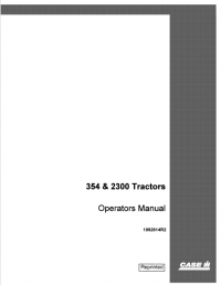repair manual Case 354 & 2300 Tractors PDF Operators Manual