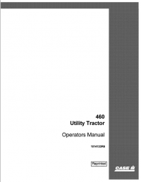 repair manual Case 460 Utility Tractor PDF Operators Manual