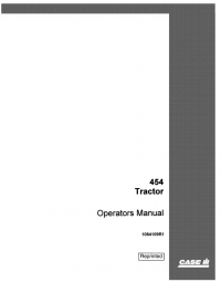 repair manual Case 454 Tractor PDF Operators Manual