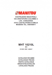 spare parts catalog Manitou Forklift MHT 10210L Parts Manual PDF