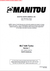 spare parts catalog Manitou Forklift MLT 628 Turbo Series 1 Parts Manual PDF