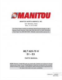 spare parts catalog Manitou Forklift MLT 625-75 H S1 - E3 Parts Manual PDF