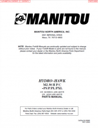 spare parts catalog Manitou HYDRO-HAWK M2 30 H P/C-PS/P/PL/PXL Parts Manual PDF