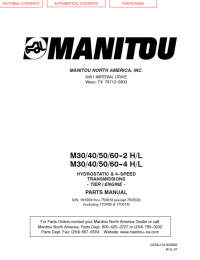 spare parts catalog Manitou M30/40/50/60-2 H/L, M30/40/50/60-4 H/L Set of Parts Manuals PDF