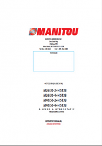 repair manual Manitou M26/30-40-50-2/4 H ST3B Operators Manual PDF