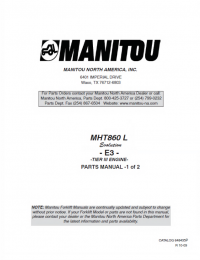 spare parts catalog Manitou MHT 860L Forklift Parts Manual PDF