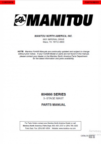 spare parts catalog Manitou 804866 SERIES 3-STAGE MAST Parts Manual PDF