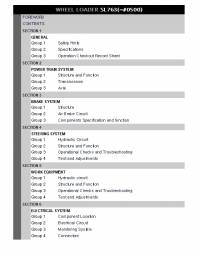 repair manual Hyundai Wheel Loader SL763 Service Manual PDF