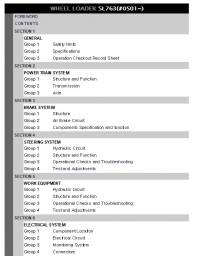 repair manual Hyundai Wheel Loader SL763G Service Manual PDF