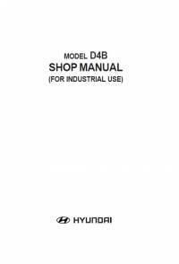 repair manual Hyundai Industrial Engine D4B Shop Manual PDF