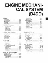 repair manual Hyundai Engine Mechanical System D4DD Manual PDF