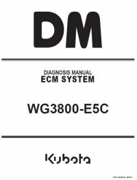 repair manual Kubota ECM System WG3800-E5C Diagnosis Manual PDF