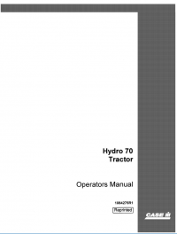 repair manual Case Hydro 70 Tractor PDF Operator’s Manual