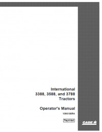 repair manual Case International 3388, 3588, 3788 Tractors PDF Operator’s Manual