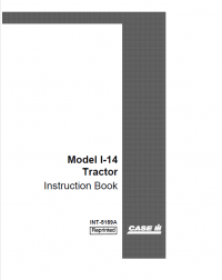 repair manual Case L-14 Tractor Instruction Book PDF