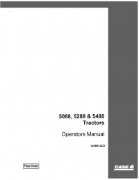 repair manual Case 5088/5288/5488 Tractors PDF Operator’s Manual