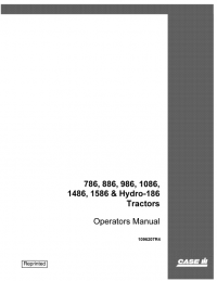 repair manual Case 786-1586 & Hydro-186 Tractors PDF Operator’s Manuals