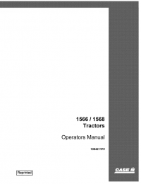 repair manual Case 1566 and 1568 Tractors PDF Operator’s Manual