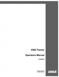 repair manual Case 4366 Tractor PDF Operator’s Manual