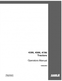 repair manual Case 4386, 4586 and 4786 Tractors PDF Operators Manual