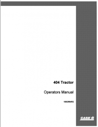 repair manual Case 404 Tractor PDF Operator’s Manual
