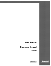 repair manual Case 4568 Tractor PDF Operator’s Manual