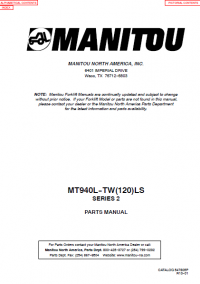 spare parts catalog Manitou Forklift MT940L-TW(120)LS Parts Manual PDF