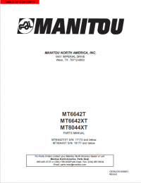 spare parts catalog Manitou MT6642T, MT6642XT, MT8044XT Parts Manual PDF