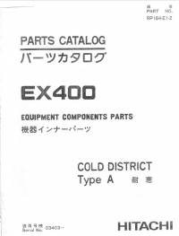spare parts catalog Hitachi Equipment Components Parts EX400 Type A Parts Catalog PDF