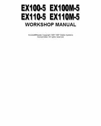 repair manual Hitachi Excavators EX100-5/100M-5/110-5/110M-5 Workshop Manual PDF