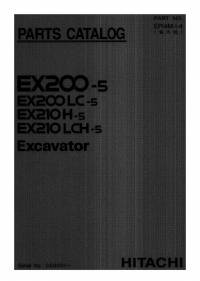 spare parts catalog Hitachi Excavator EX200-5 Series Parts Catalog PDF