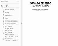 repair manual Hitachi Excavator EX150LC-5, EX160LC-5 Technical Manual PDF