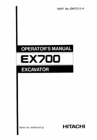 repair manual Hitachi Excavator EX700 Operator’s Manual PDF