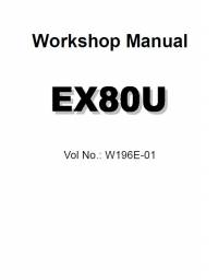 repair manual Hitachi Excavator EX80-U Workshop Manual PDF