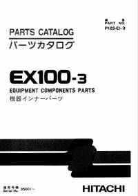 spare parts catalog Hitachi Hydraulic Excavator EX100-3 Equipment Components Parts Catalog PDF