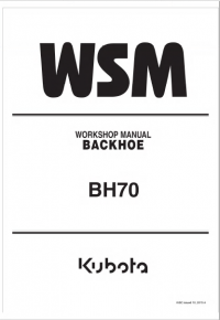 repair manual Kubota Backhoe BH70 Workshop Manual PDF