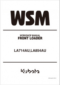 repair manual Kubota LA714AU, LA854AU Front Loader Workshop Manual PDF