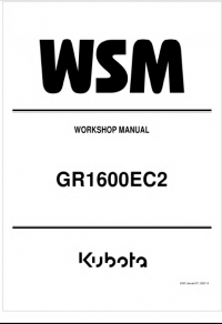 repair manual Kubota GR1600EC2 Workshop Manual PDF