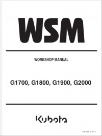 repair manual Kubota G1700, G1800, G1900, G2000 Workshop Manual PDF