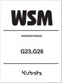repair manual Kubota G23, G26 Workshop Manual PDF